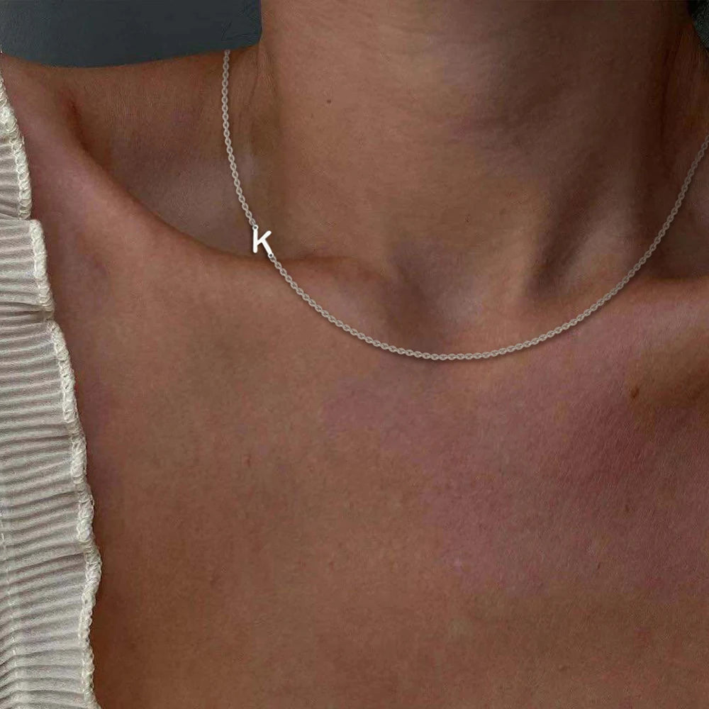 Enchanting "Skyrim" Stainless Steel Initial Pendant for Women