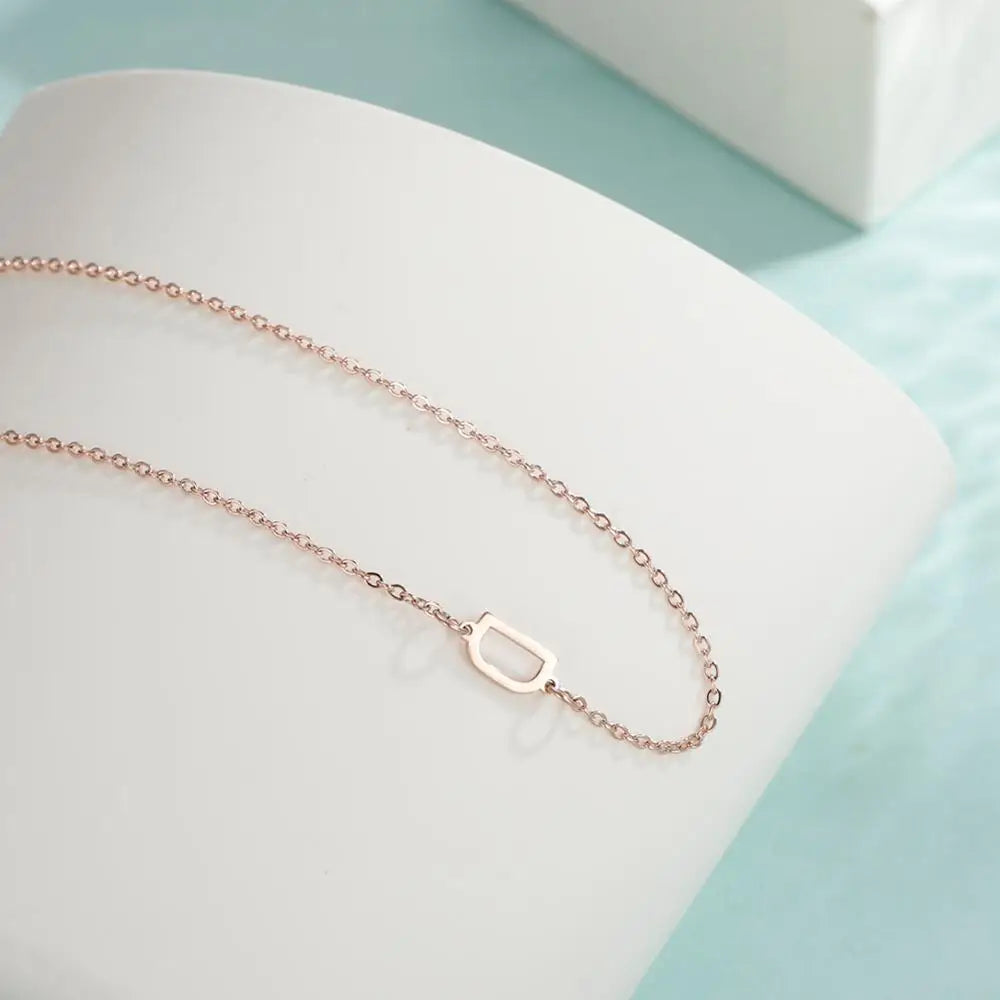 Enchanting "Skyrim" Stainless Steel Initial Pendant for Women