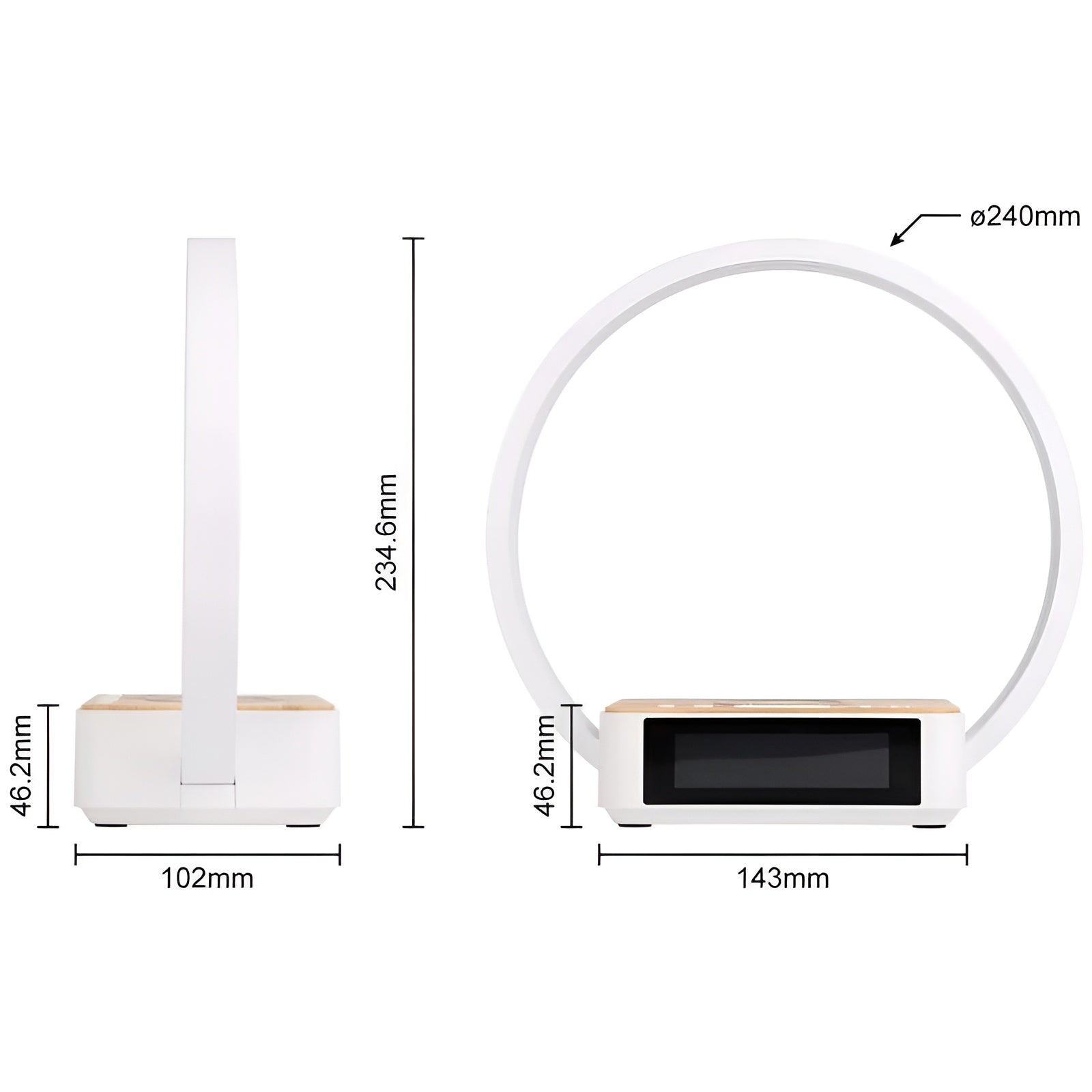 Sveglia Digitale Intelligente con Ricarica Wireless