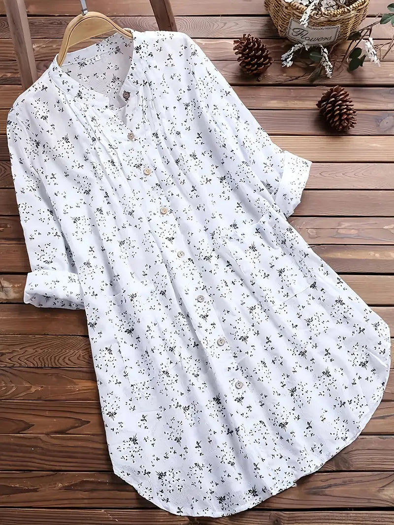 Sophia | Elegante zomerblouse met V-hals en bloemenpatroon
