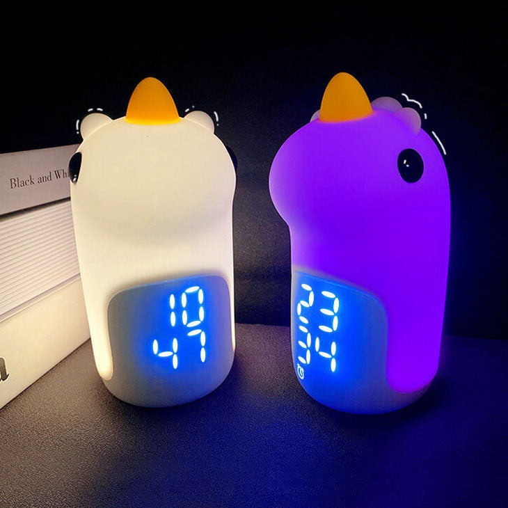 Playful Digital Alarm Clock with Night Light and Timer