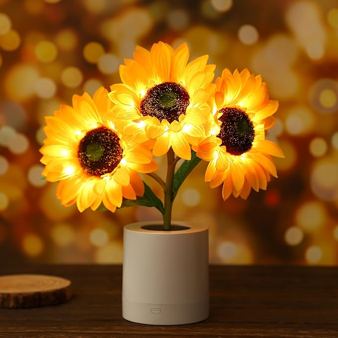 Lampada da tavolo girasole giocosa