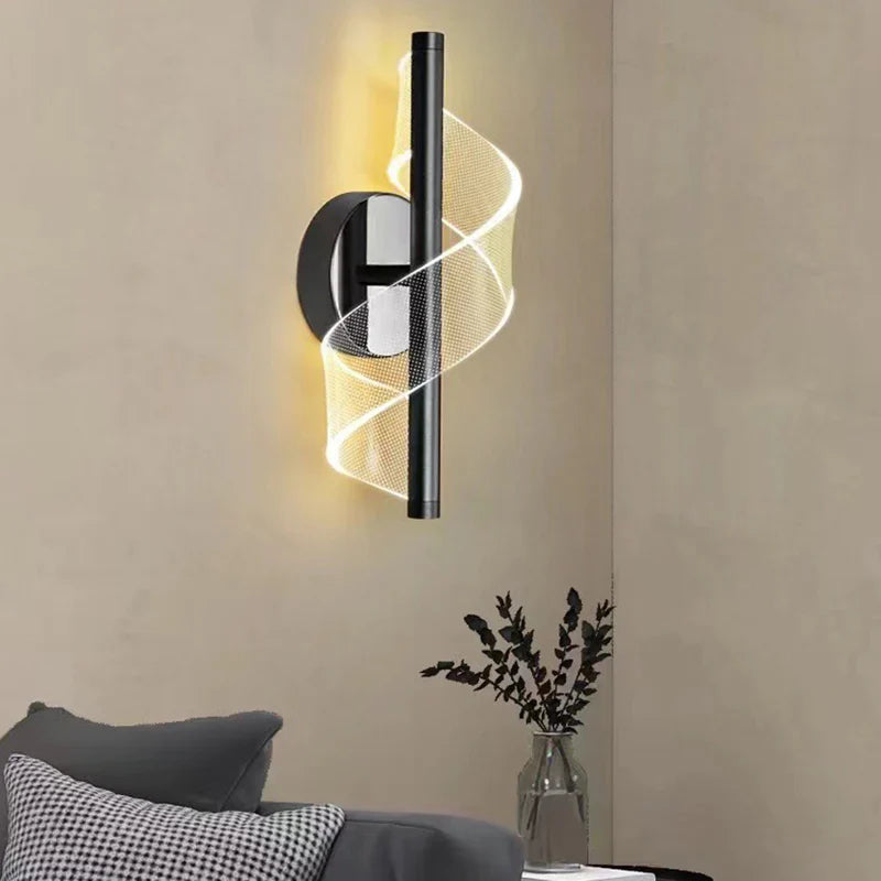 Lampada da parete LED a spirale