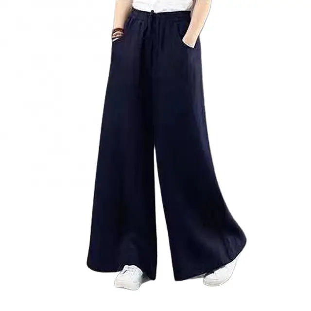 BlissWear Donne Nuovi Pantaloni a Gamba Larga