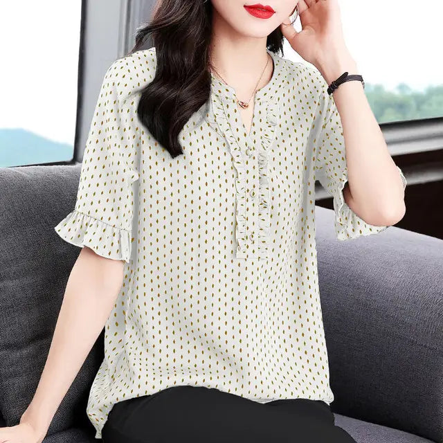 Luna Polka Dot Blouse for Enchanting Summer Style