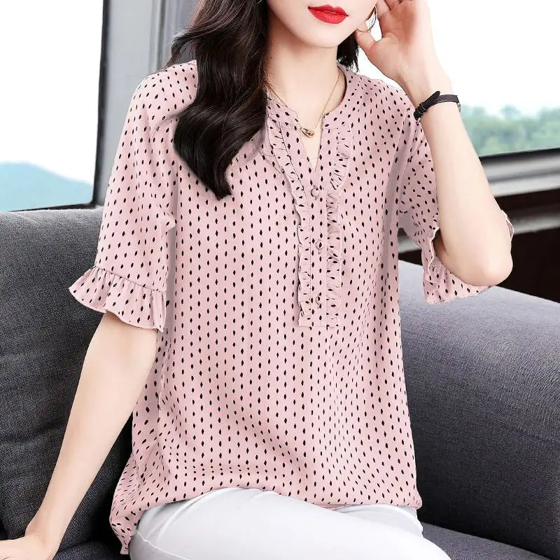 Luna Polka Dot Blouse for Enchanting Summer Style