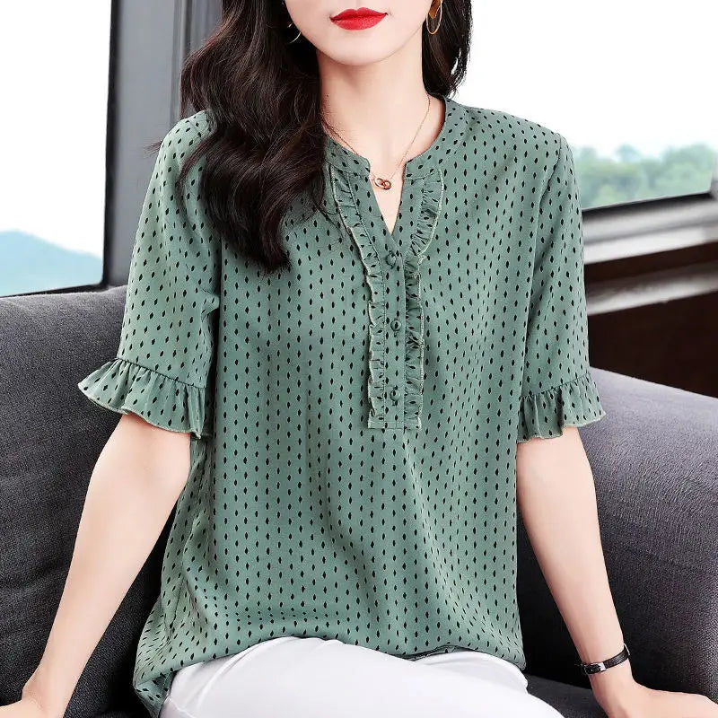 Luna Polka Dot Blouse for Enchanting Summer Style