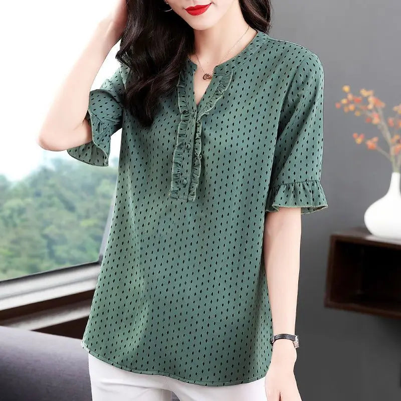 Luna Polka Dot Blouse for Enchanting Summer Style