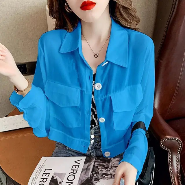 Trendy Zomer Blouse met Zakken