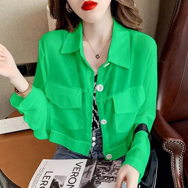 Trendy Zomer Blouse met Zakken