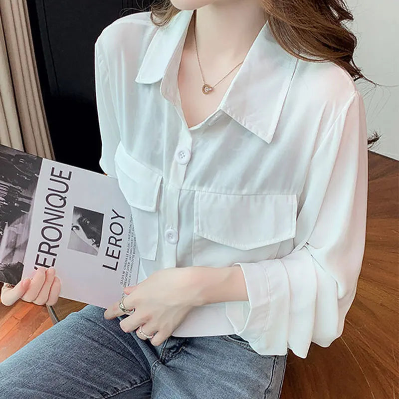 Trendy Zomer Blouse met Zakken