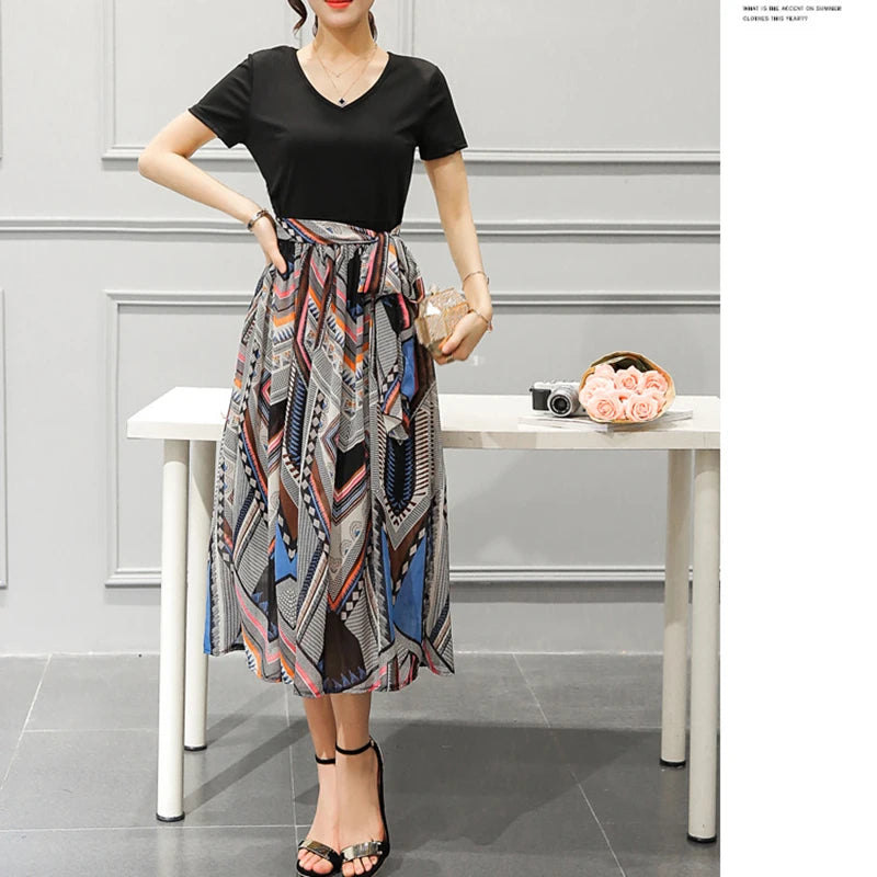 Zomerse Mode Casual Grote Maat Maxi Jurk