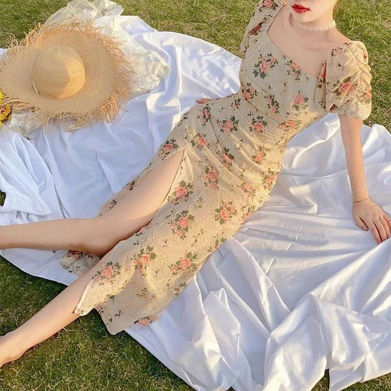 ModeDames Zomer Bloemenprint Lange Jurk: Elegante Zomerstijl