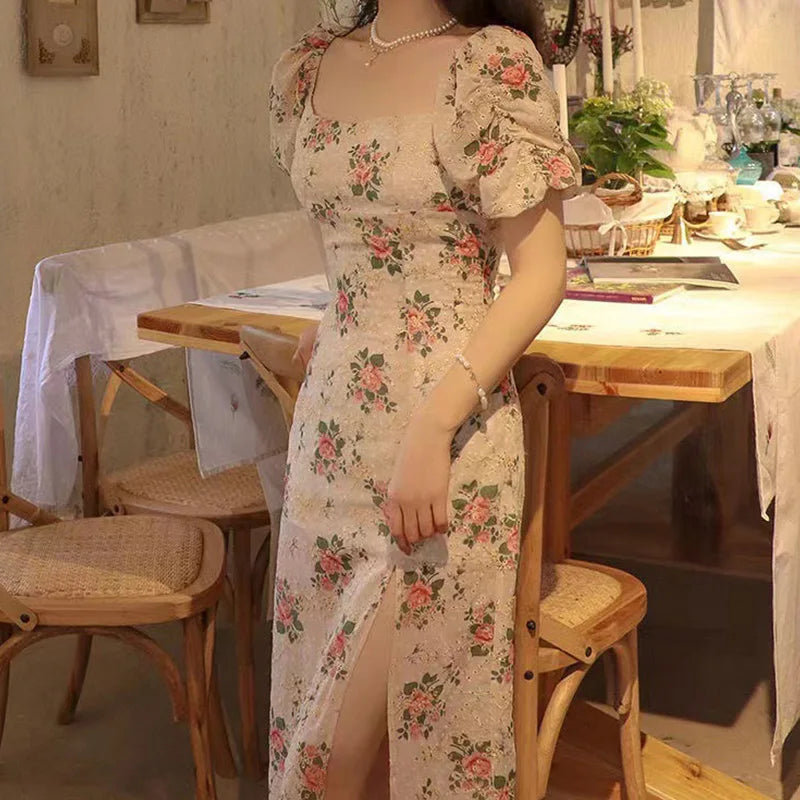 ModeDames Zomer Bloemenprint Lange Jurk: Elegante Zomerstijl