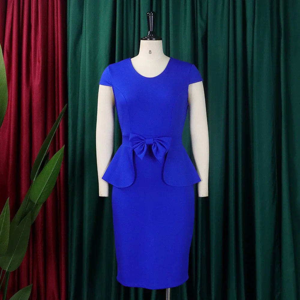 Eleganza Couture Zomerjurk voor Dames met Strikdecoratie
