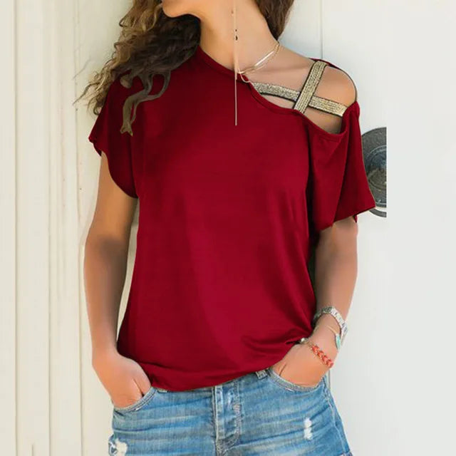 Sunshine Glow Zomer Casual Maglietta da donna con maniche corte