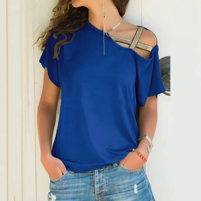 Sunshine Glow Zomer Casual Maglietta da donna con maniche corte