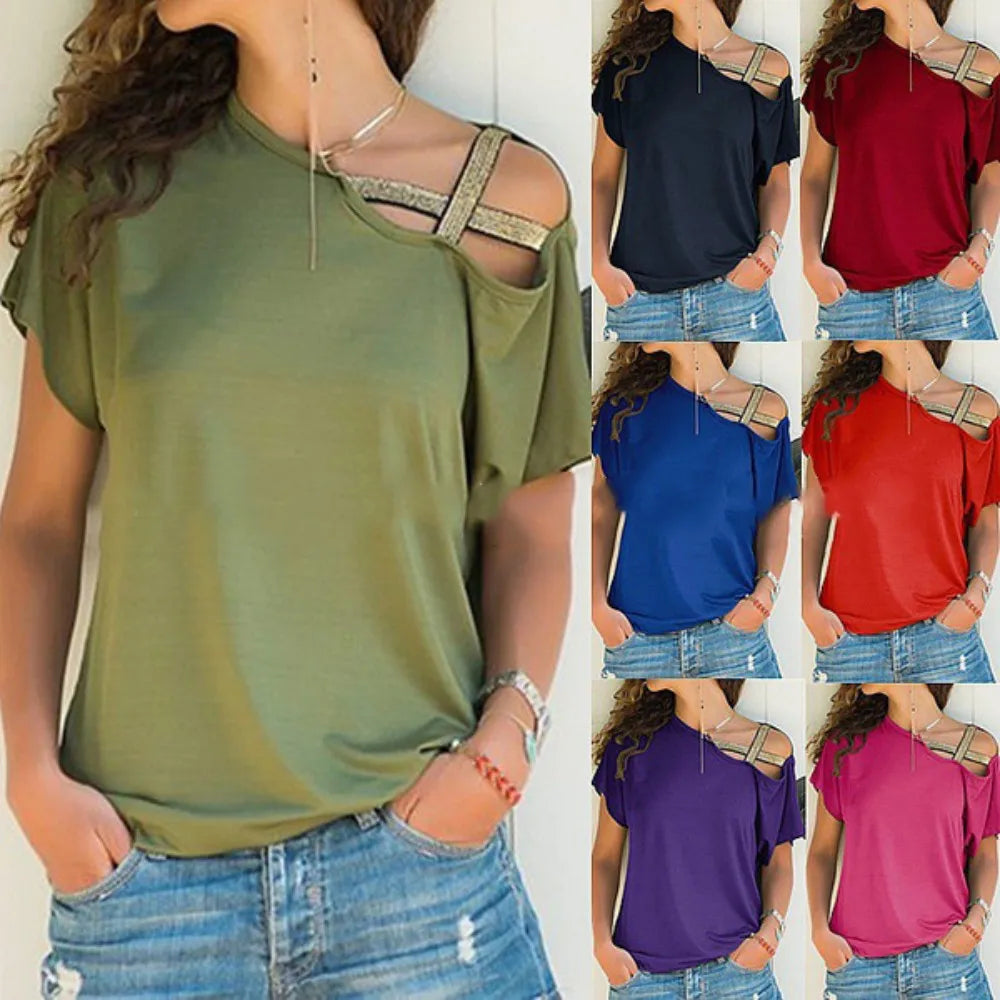 Sunshine Glow Zomer Casual Maglietta da donna con maniche corte