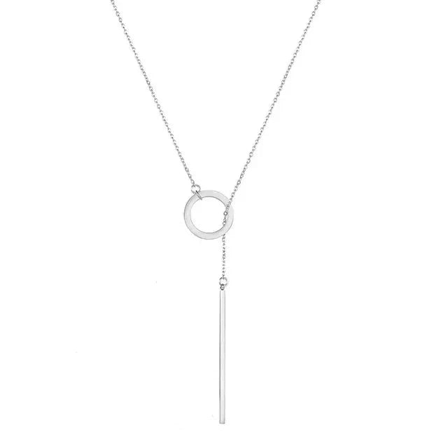 Goldene Ewigkeit Kreuz Anhänger Kette aus Edelstahl