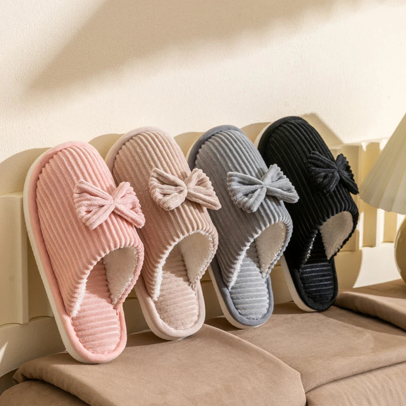 Susanna | Pantoffels met een elegante strik en antislipzool