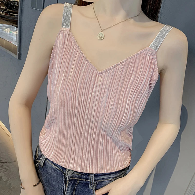 Festive Glitter Tank Top for Dazzling Evenings