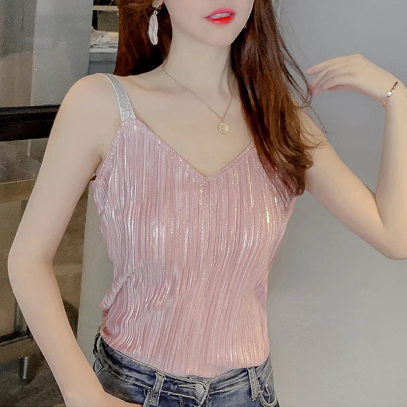 Festive Glitter Tank Top for Dazzling Evenings