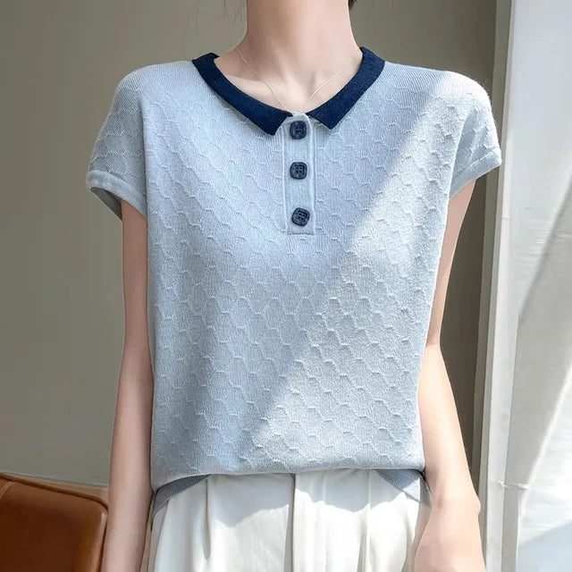 LuxeLeven Temperament POLO zijden T-shirt