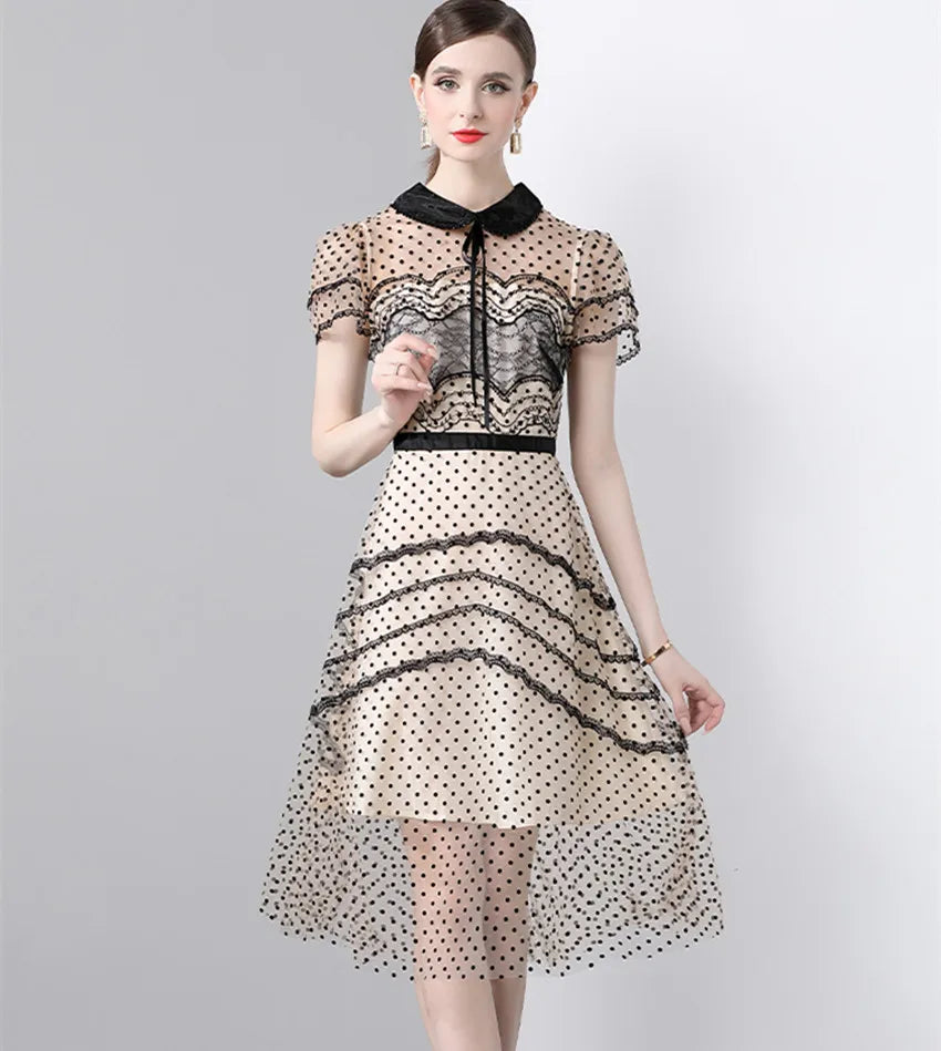 Betoverende Vrouwen Beading Doll Kraag Jurk
