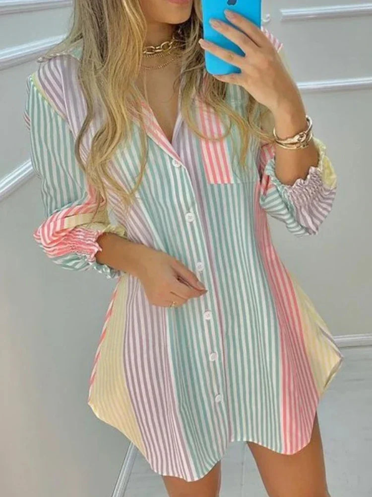 Fleurora Blusa a maniche lunghe tie-dye