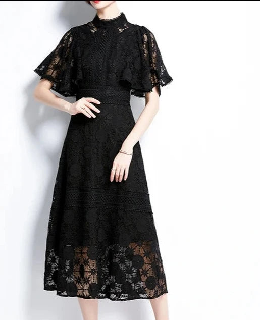 Vintage elegante feestjurk met ruches van Tingfly