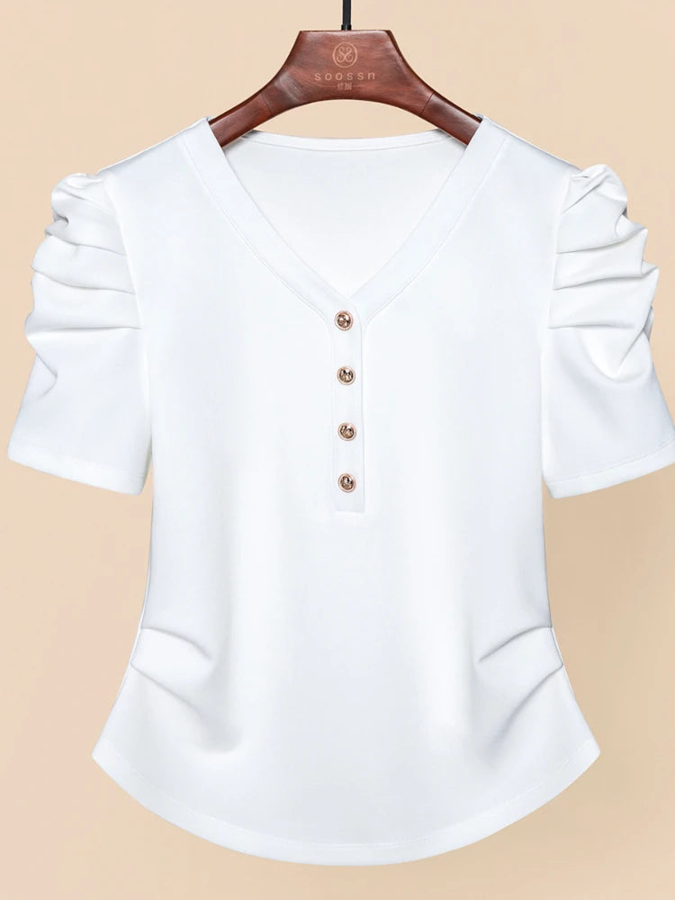SoleilChic Schwarze Sommer T-Shirts