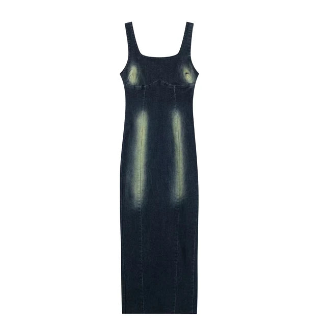 Zomer Retro Denim Jurk van BlueWave Fashions