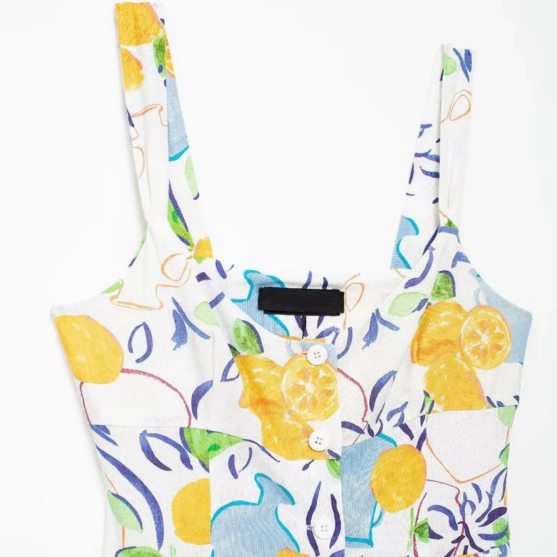 Oleeter Opulence Stampa Abito Sottoveste Donna