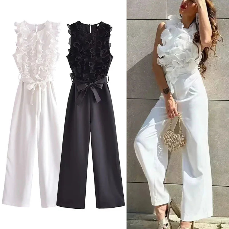 Aurora Women's Ruche Jumpsuit for Summer Elegance