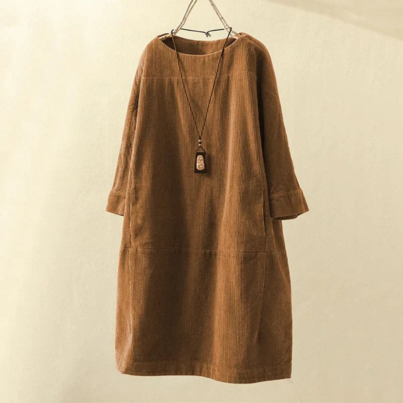 Velanora- Long corduroy top for women