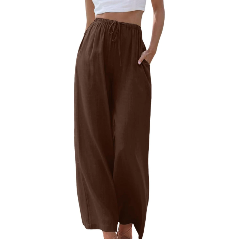 Luxora Elegante Pantaloni di Cotone e Lino