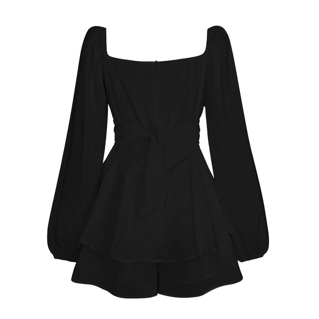 Vanessa | Ruffle Dream Minijurk met lange mouwen