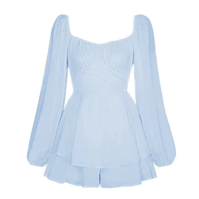Vanessa | Ruffle Dream Minijurk met lange mouwen