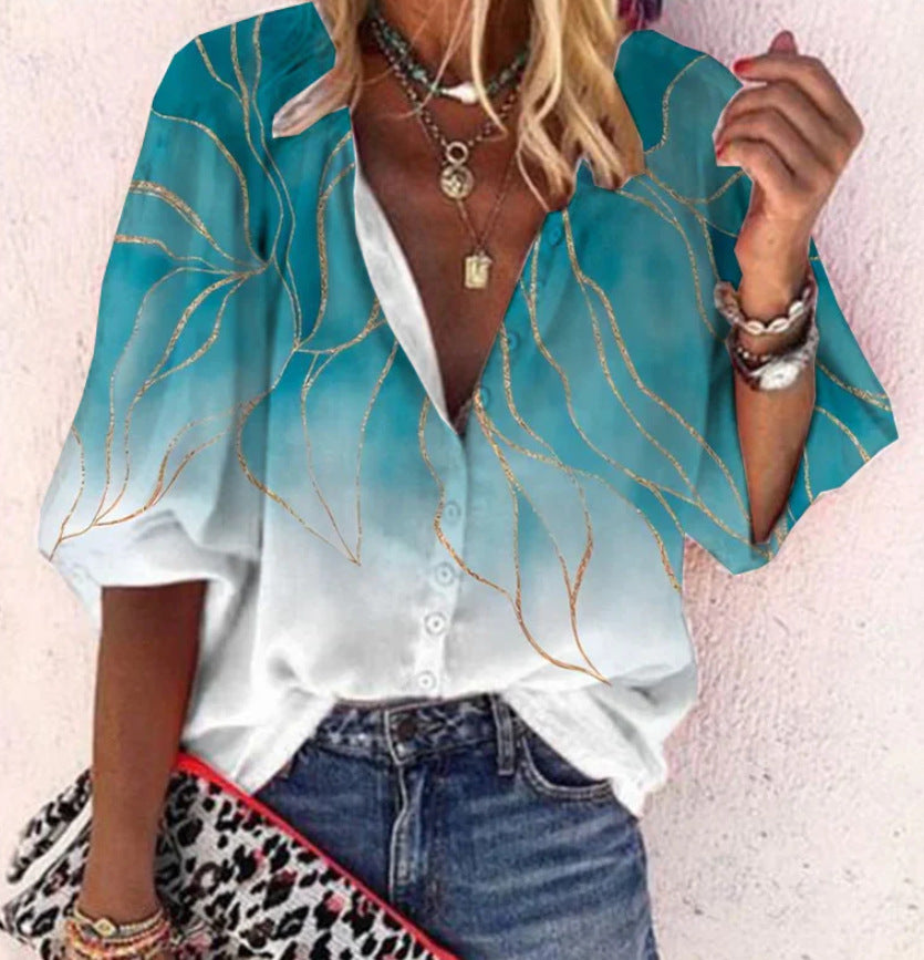 Vanessa | Trendy Boho Casual V-hals Blouse