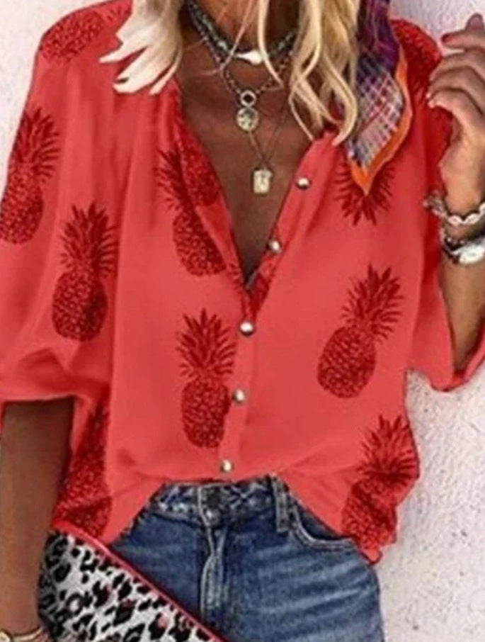 Vanessa | Trendy Boho Casual V-hals Blouse