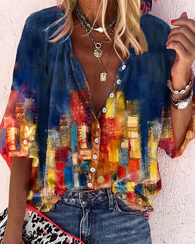 Vanessa | Trendy Boho Casual V-hals Blouse