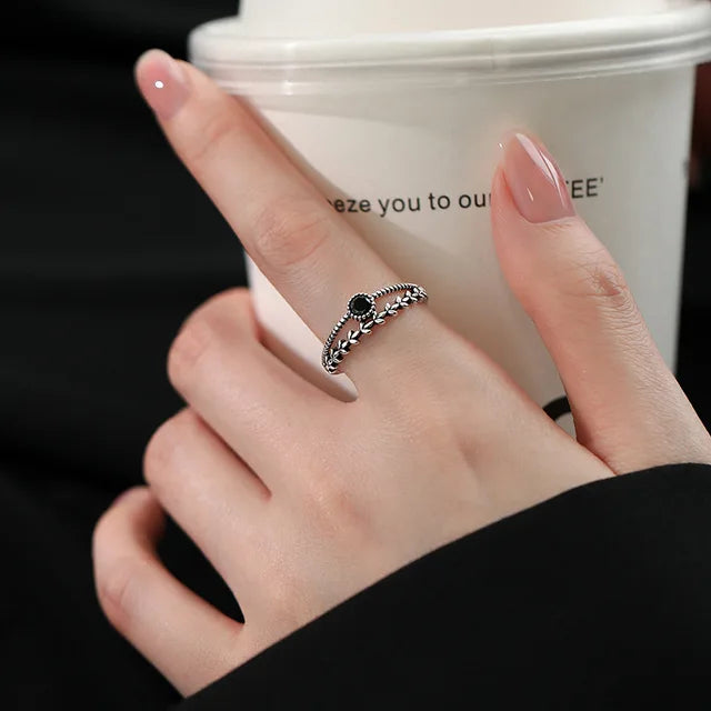 Eclat Stijl Sterling Zilveren Zirkoon Tarwe Oorring