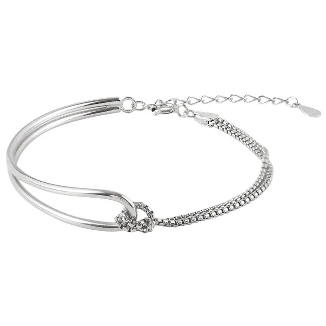 StijlSter Bracciale Geometrico Argento