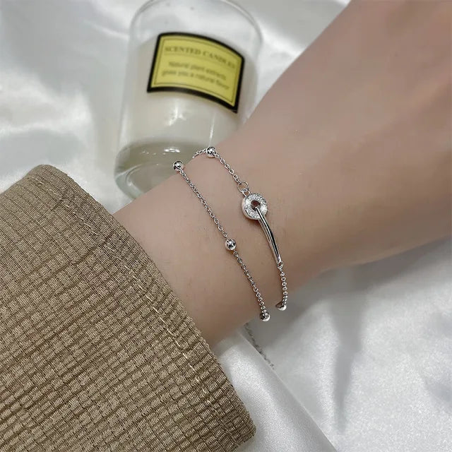 StijlSter Bracciale Geometrico Argento
