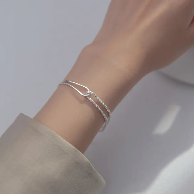 StijlSter Bracciale Geometrico Argento