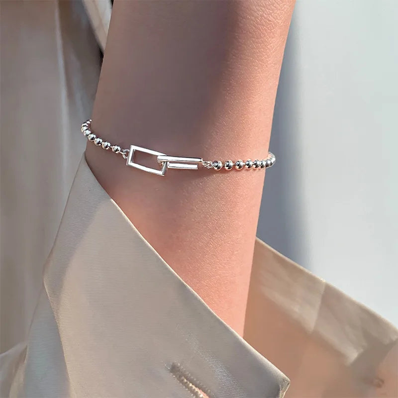StijlSter Bracciale Geometrico Argento