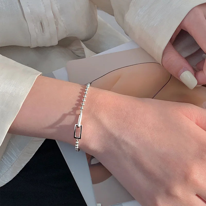 StijlSter Bracciale Geometrico Argento