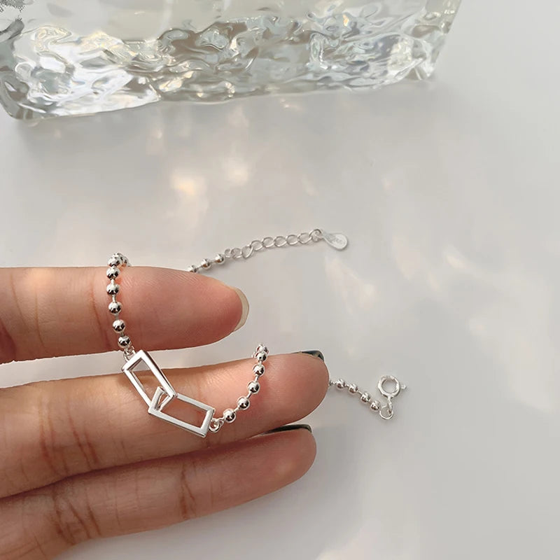 StijlSter Bracciale Geometrico Argento