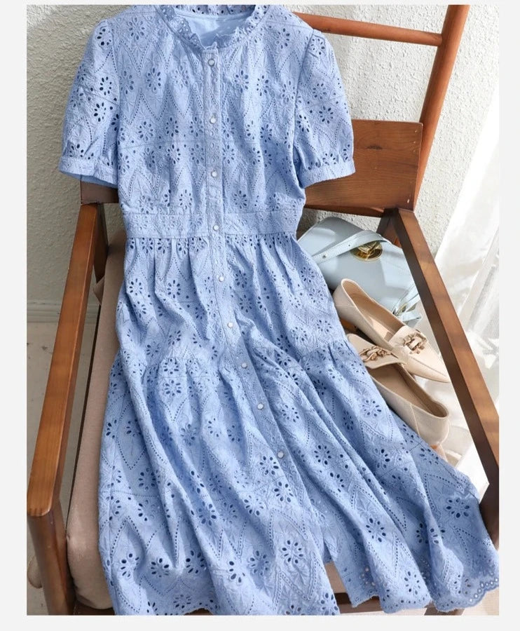 Nova Baumwollschicht Midi-Kleid für Frauen