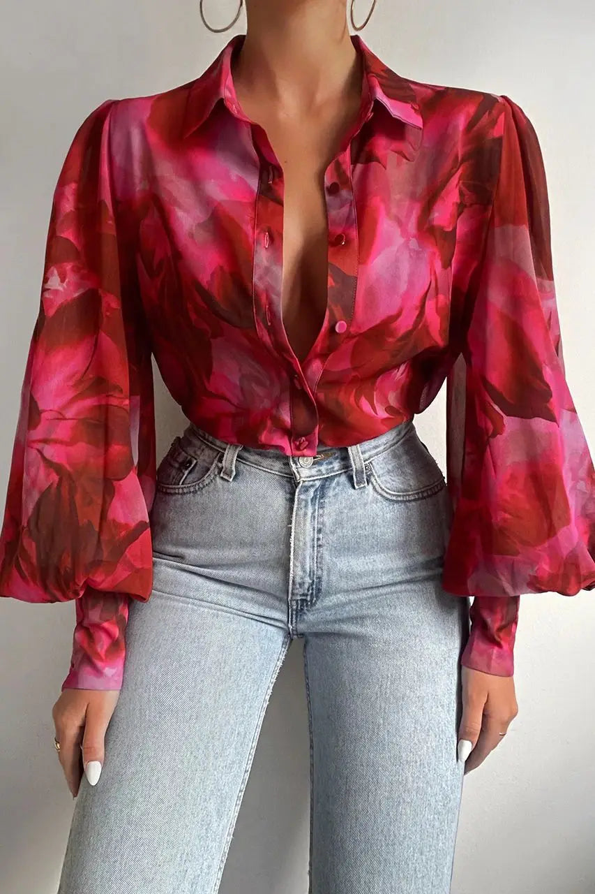 Amélie Couture Vintage Camicetta a Fiori